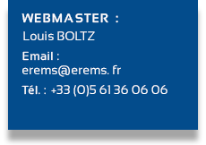 Coordonnées Webmaster Erems